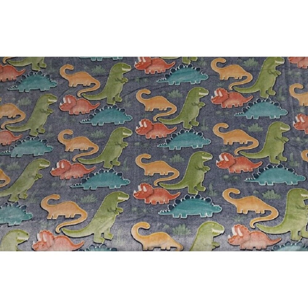 New Dinosaurs Glow in the Dark Luxury Plush Gift Fleece Throw Blanket T-Rex SOFT